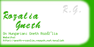 rozalia gneth business card